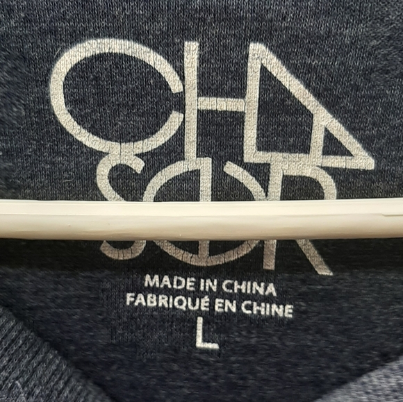 Chaser Monday Blues Fuzzy Crewneck Sweater Large - Picture 6 of 8